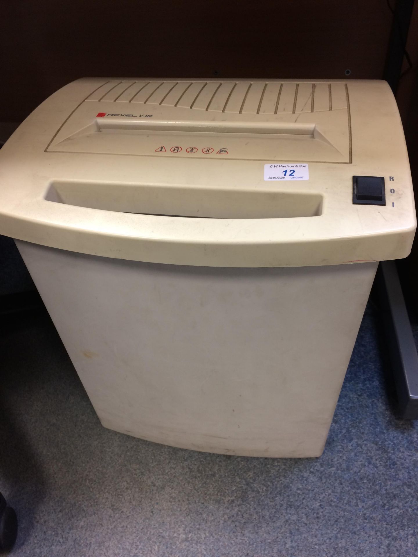 Rexel paper shredder (location Bradford