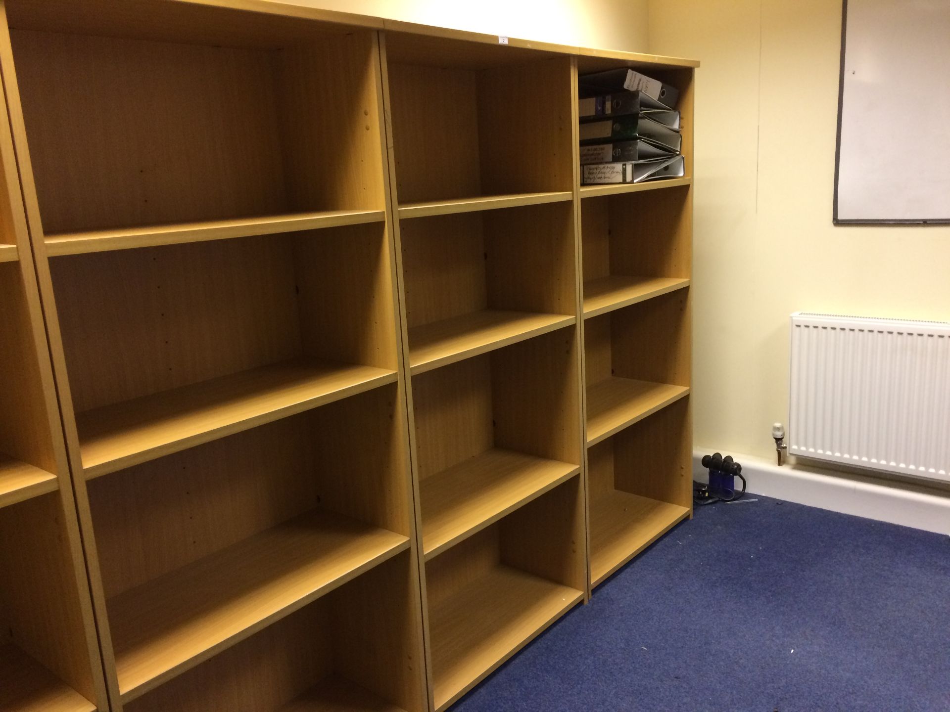 3 x 4 shelf pine bookcases 180cm high x 80cm wide (location Bradford please see lot 1A for further