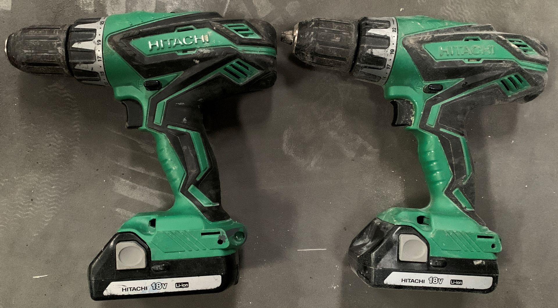 2 x Hitachi cordless drills complete wit