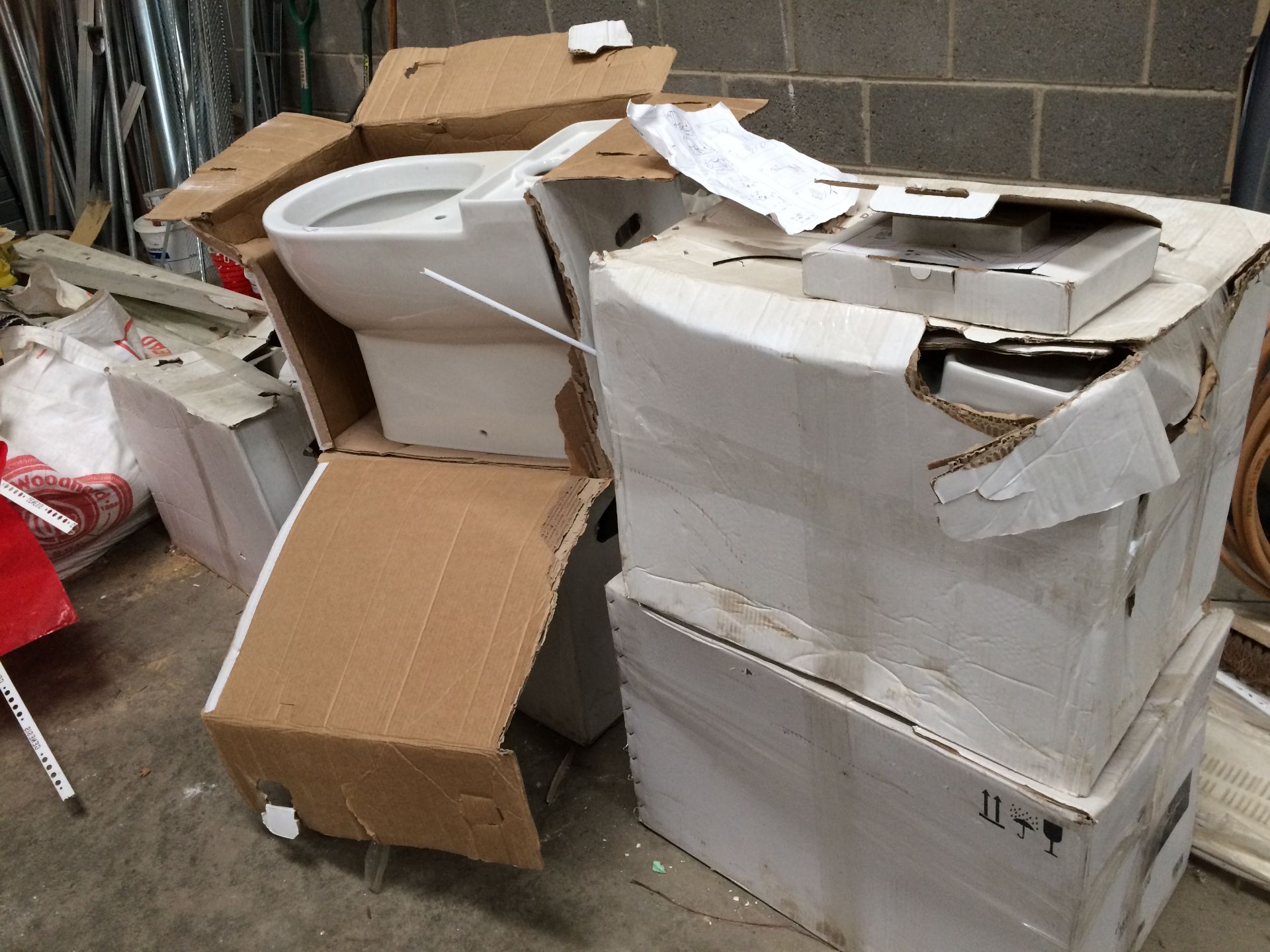 5 x back to wall WC pans boxed by Jacob