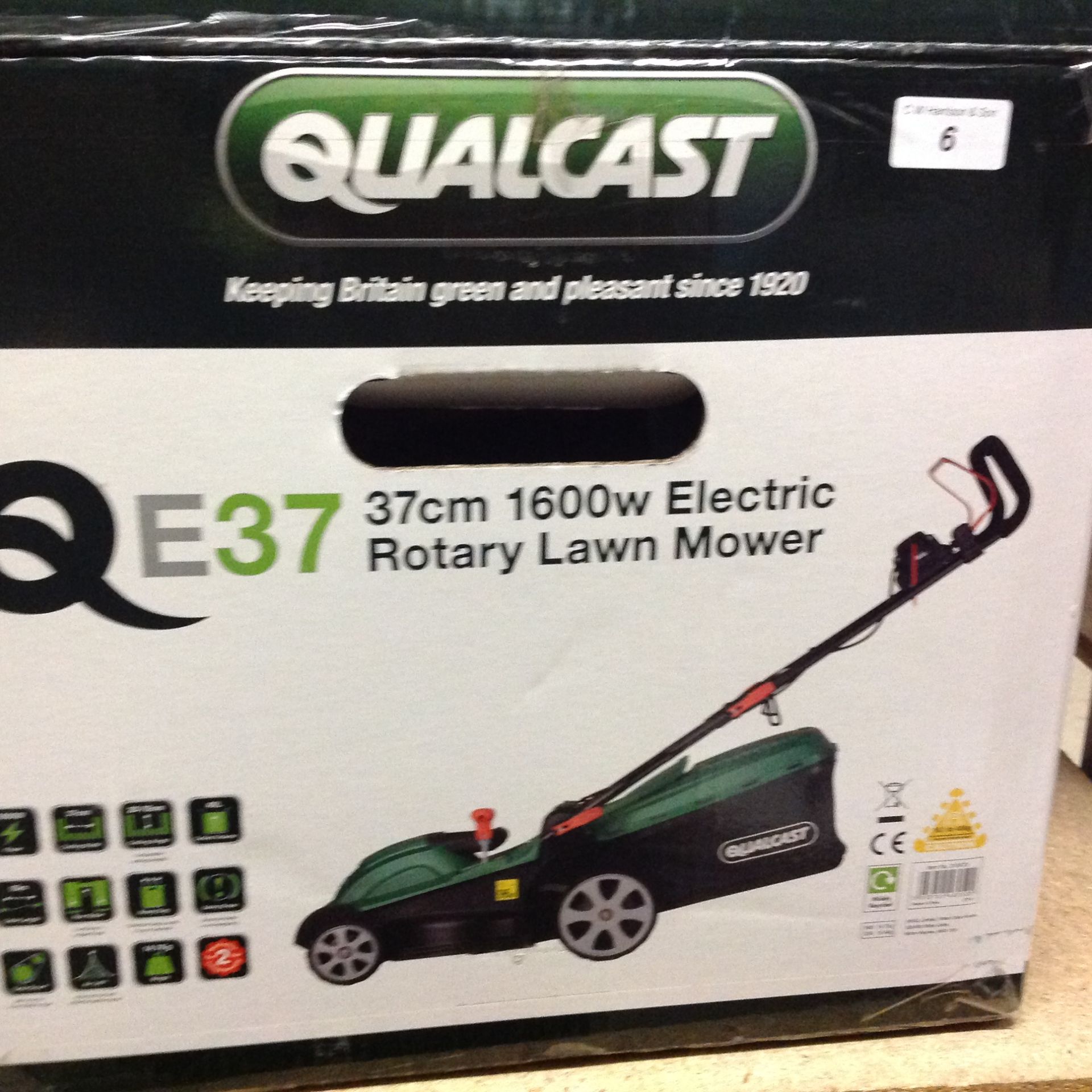 Qualcast QE37 37cm 1600w electric rotary lawn mower