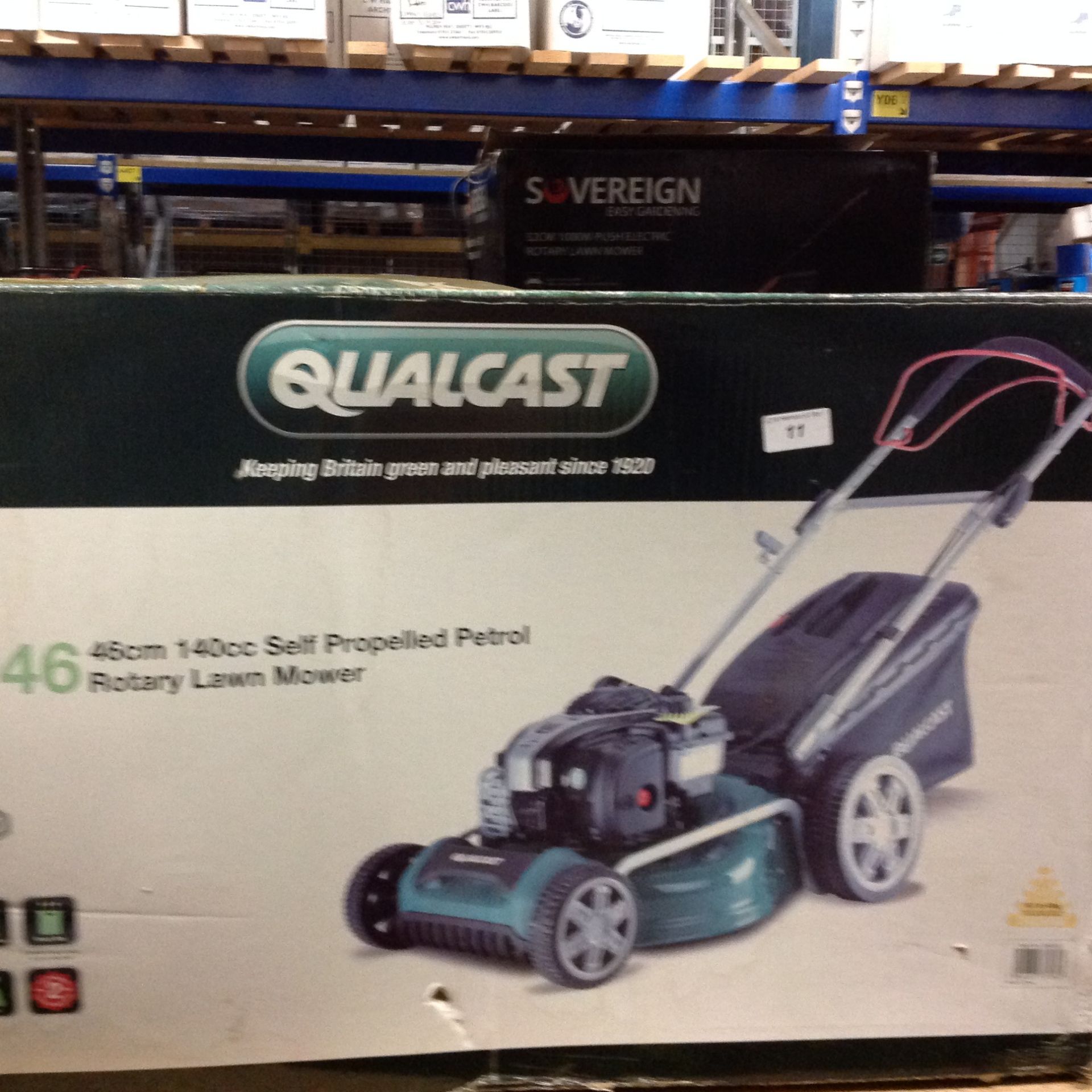 Qualcast QSPP46 46cm 140cc self propelled petrol rotary lawn mower - no test cable and plug cut off