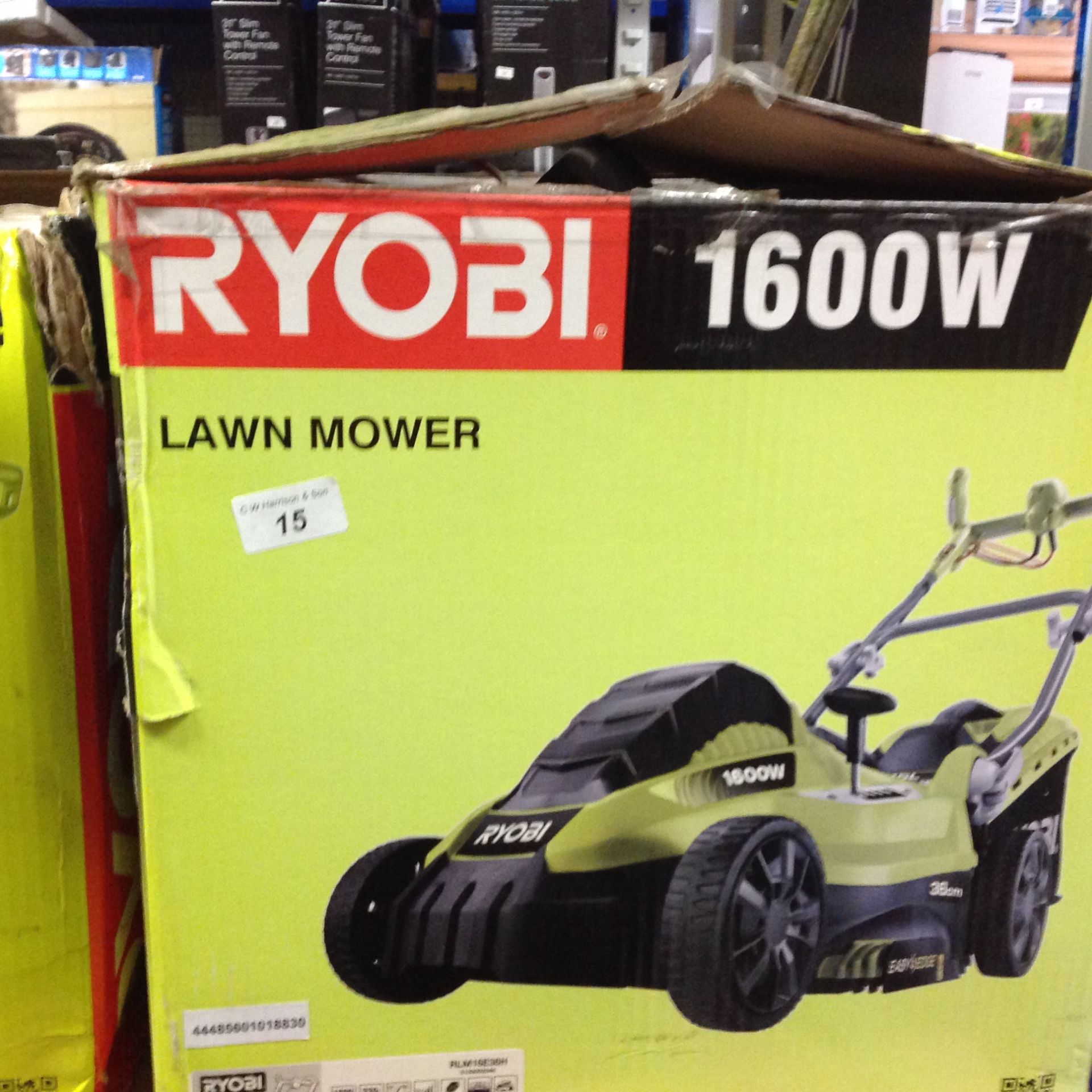Ryobi 1600w 36cm lawn mower - 240v