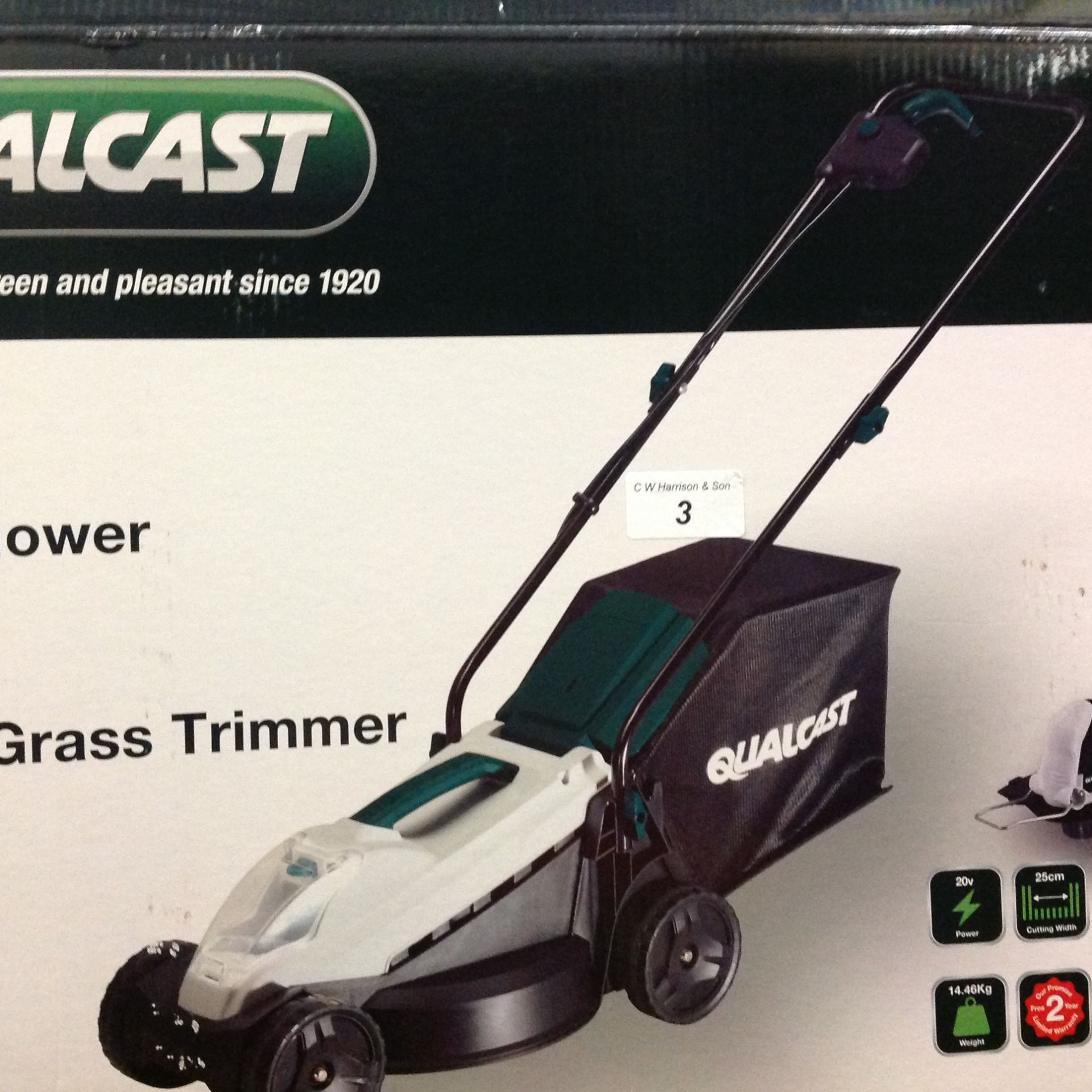 Qualcast QLi30 20v 210AH cordless lawn mower - no test sold as seen