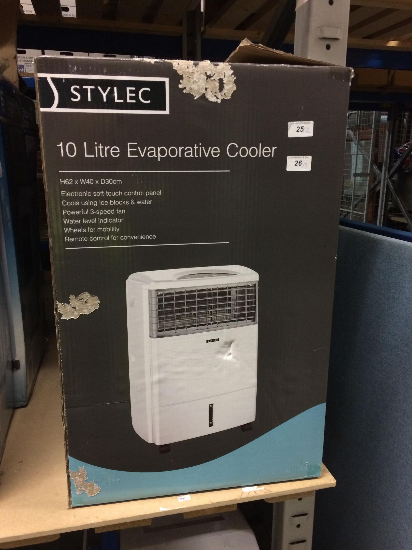 2 x Stylec 10 litre evaporative coolers -one not working,