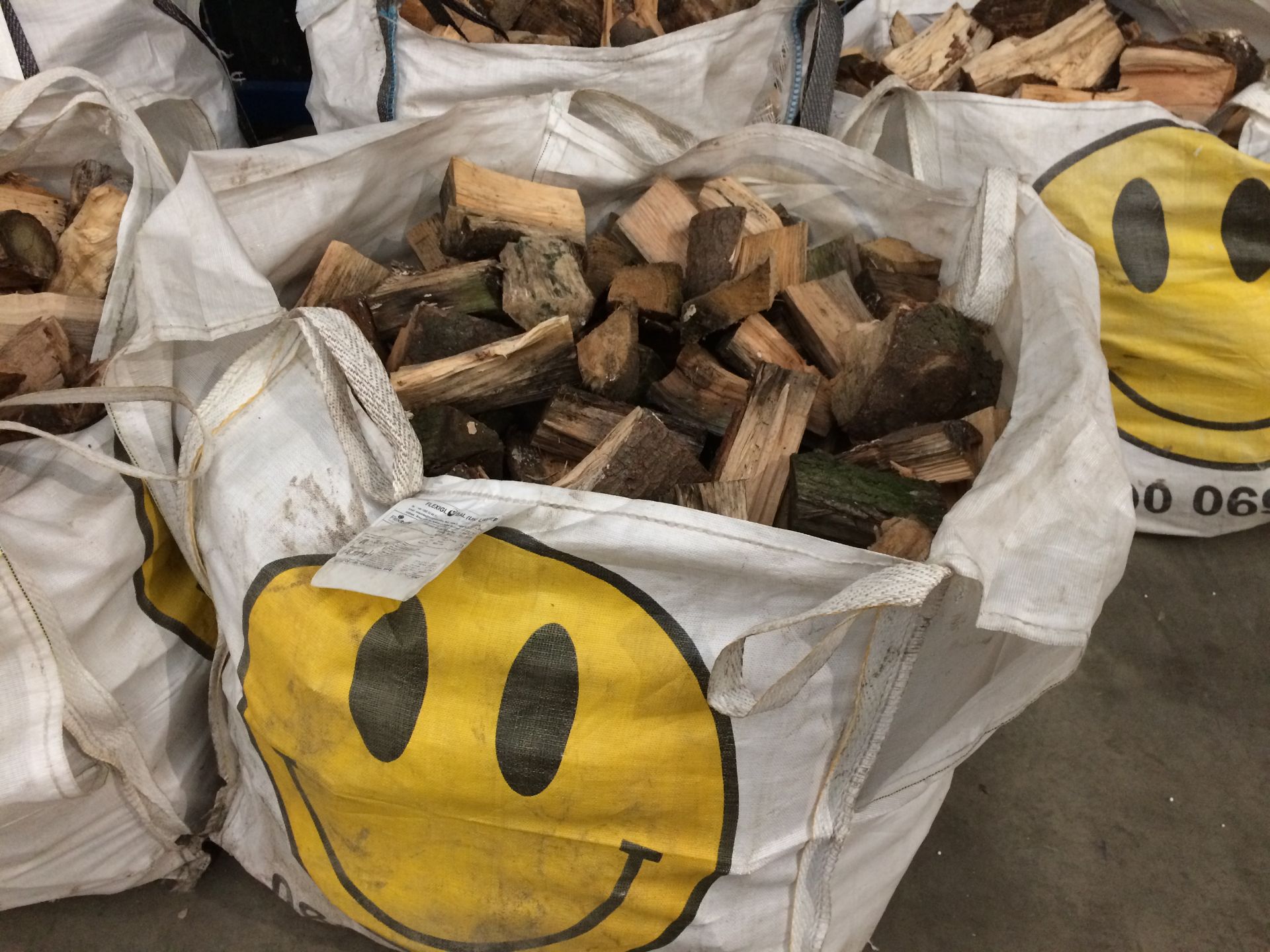 Contents to builders sack - fire logs