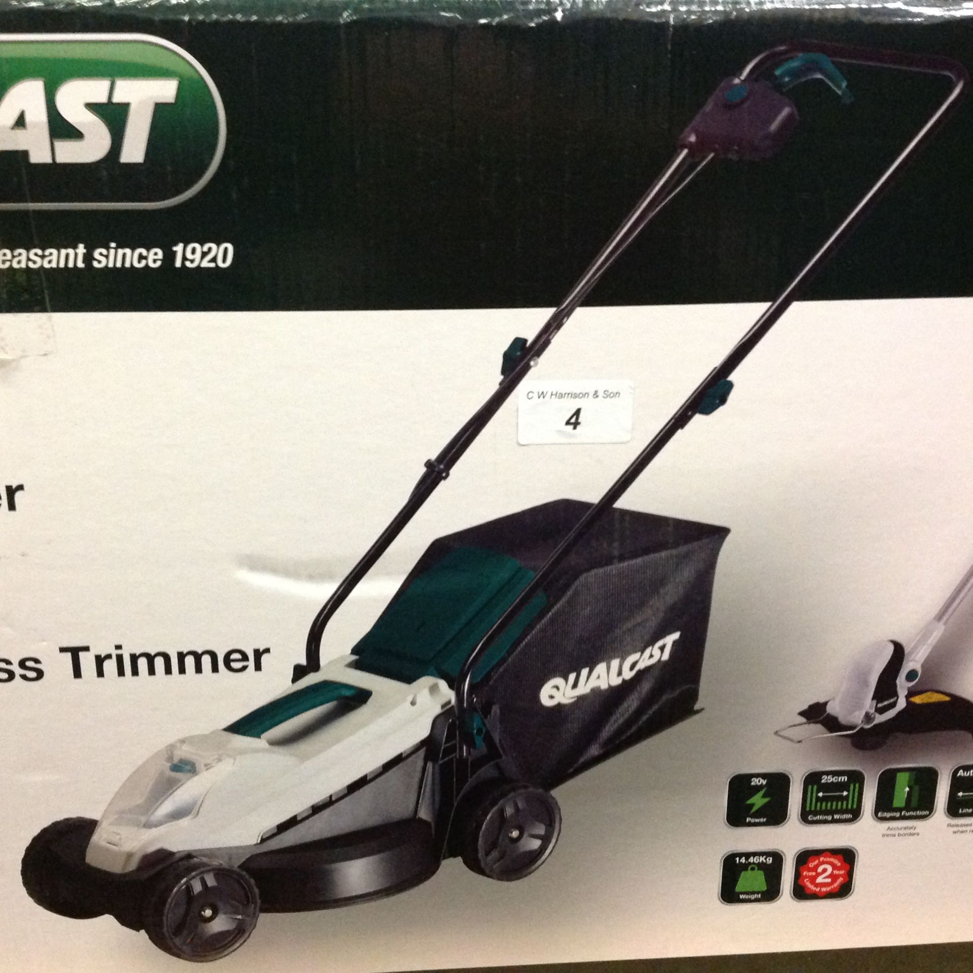 Qualcast QLi30 20v 210AH cordless lawn mower - no test sold as seen