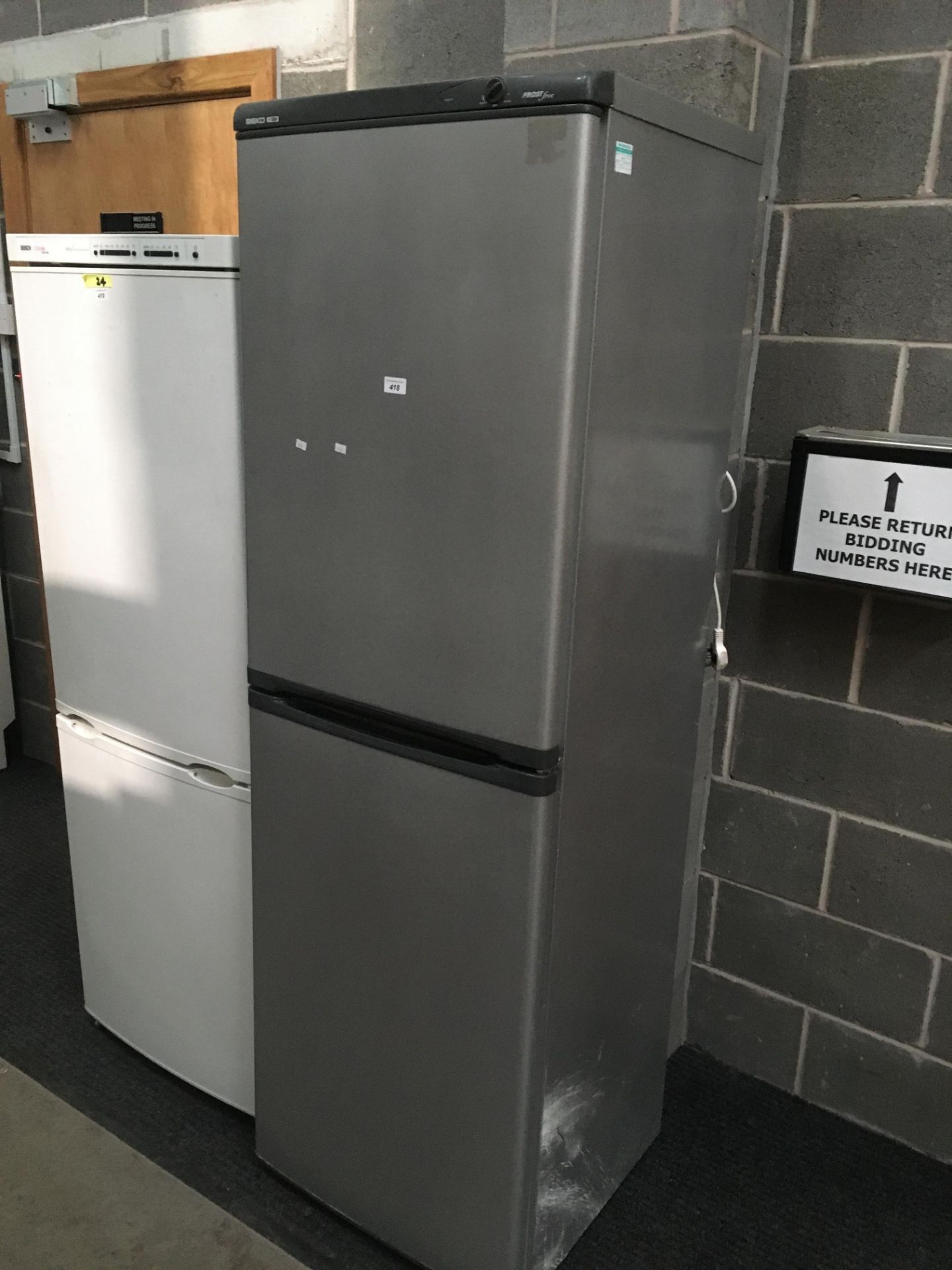 Beko Frost Free upright silver fridge/fr