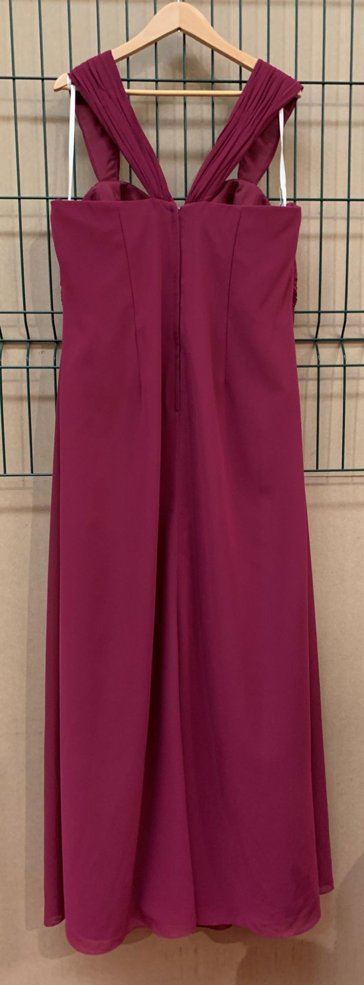 A bridesmaid/prom dress by Linzi Jay, Millie, burgundy, size 22, - Image 2 of 2