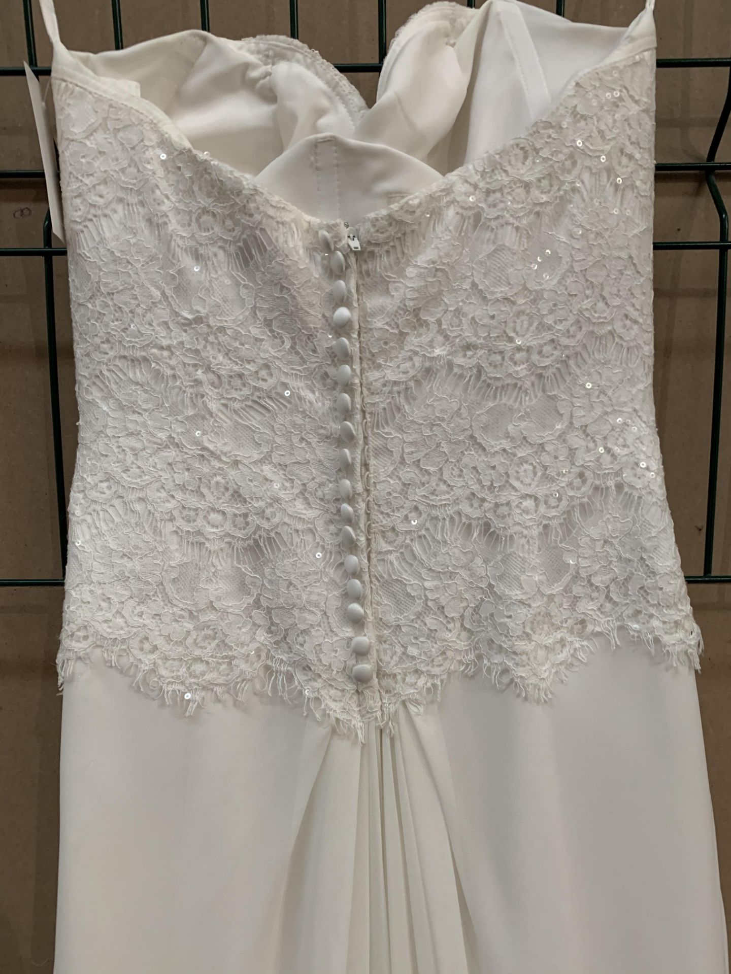 A wedding dress by Romantica Collection, ivory, size 10, - Image 3 of 4