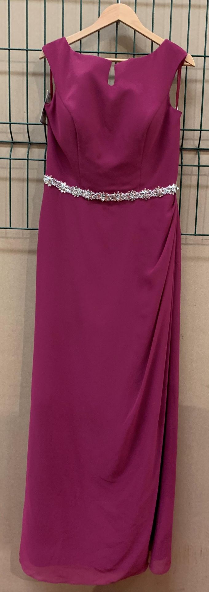 A bridesmaid/prom dress and stole by Serenade, Ivory, orchid, size 18,
