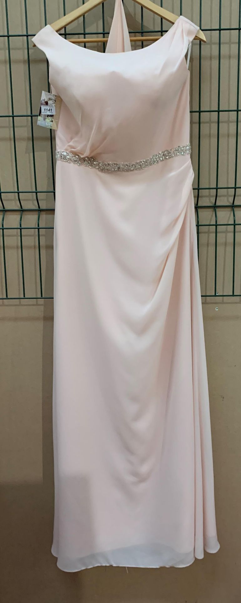 A bridesmaid/prom dress and stole by Serenade, Sigourney, blush, size 12,