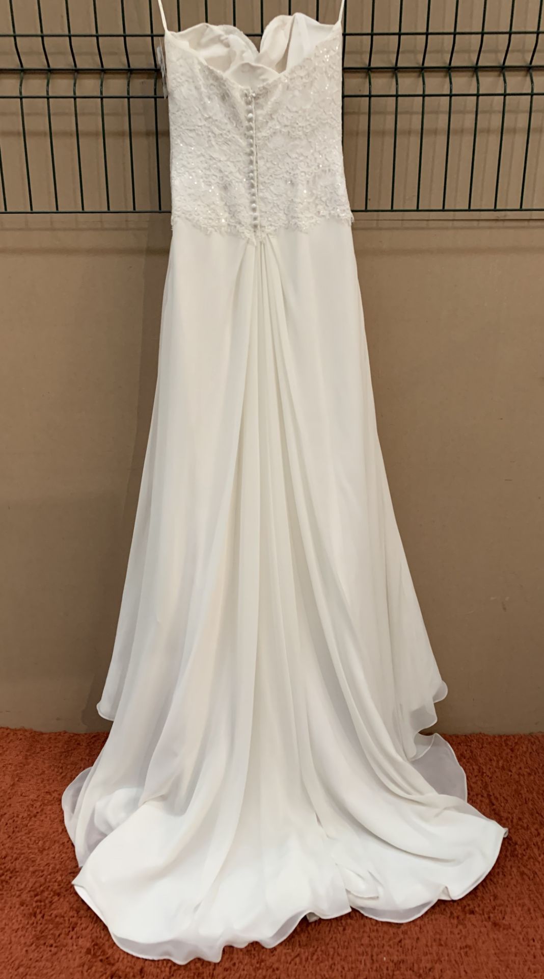 A wedding dress by Romantica Collection, ivory, size 10, - Image 4 of 4