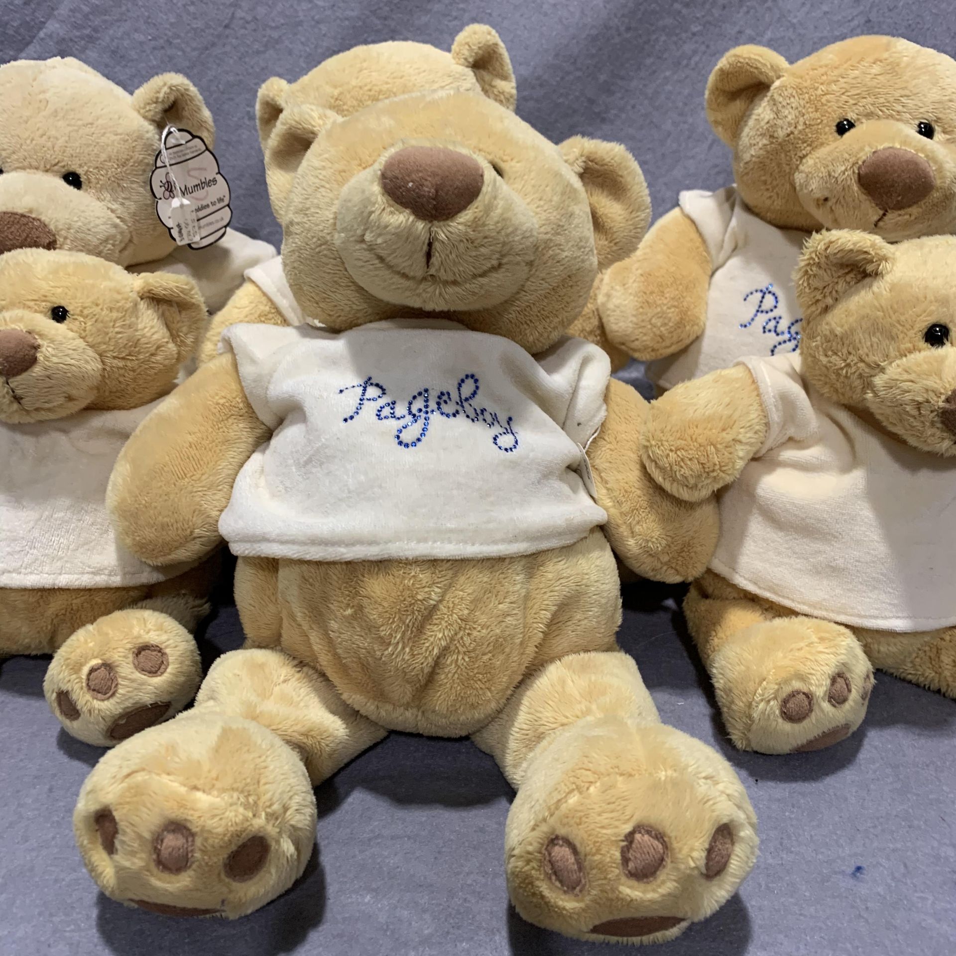 6 x soft teddy bears in two sizes - Image 3 of 3