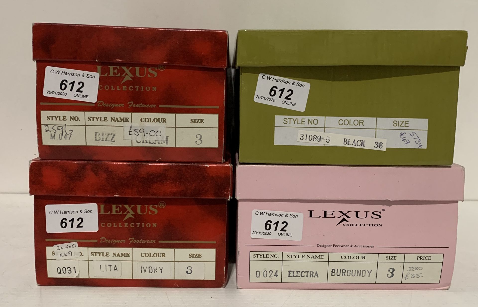 4 x pairs of children's bridesmaid shoes by Lexus Collection & Nicholas Reid - size 3/36 - Image 2 of 2