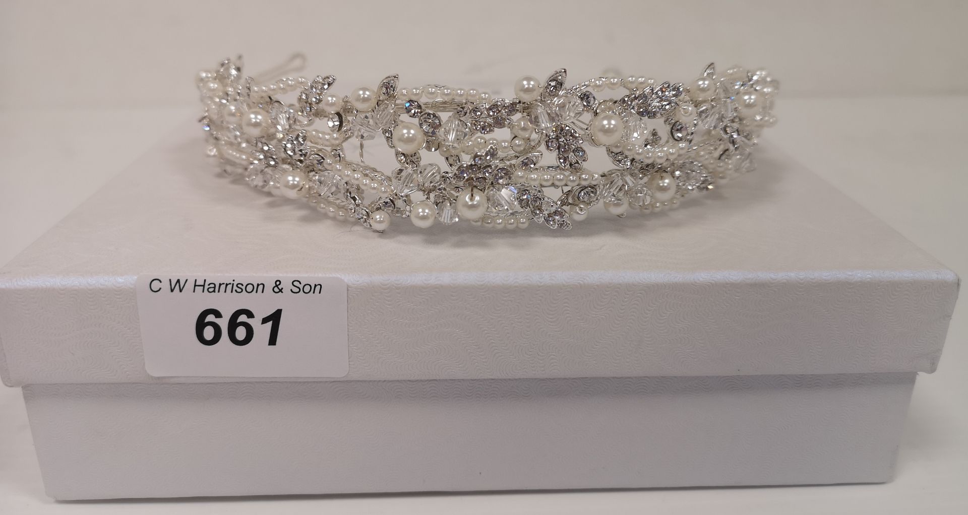 Bridal headband/tiara by Twilight Designs RRP £199 (boxed)