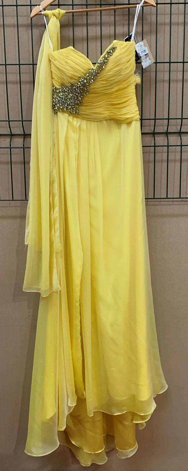A bridesmaid/prom dress by Forever Yours, Katrina, yellow, size US 6,