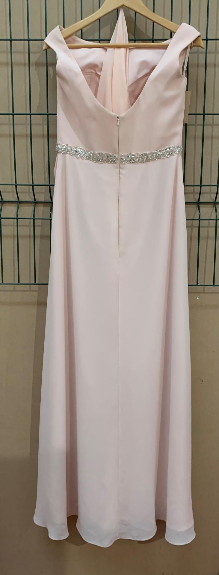 A bridesmaid/prom dress and stole by Serenade, Sigourney, blush, size 12, - Image 2 of 2