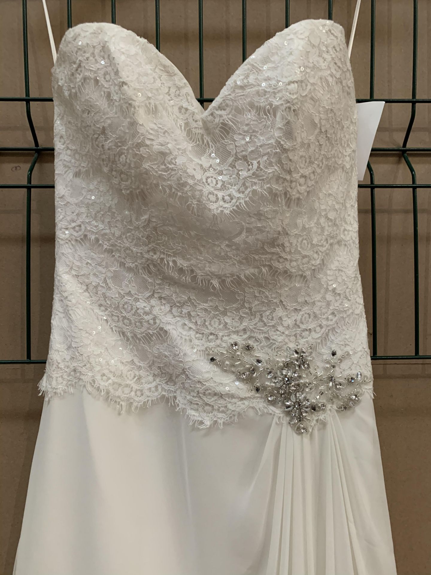 A wedding dress by Romantica Collection, ivory, size 10, - Image 2 of 4