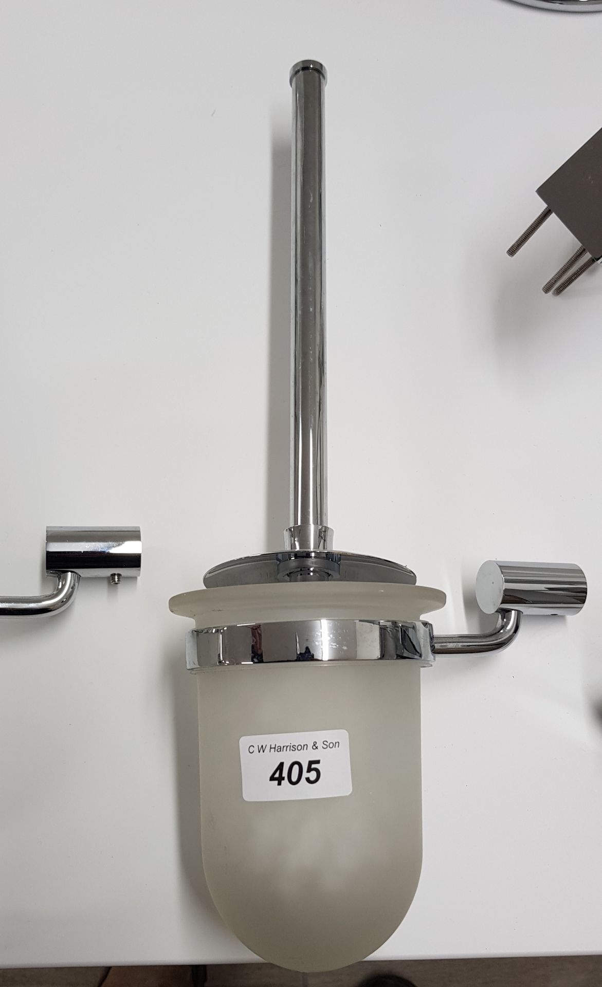 Wall mounted designer toilet brush & holder