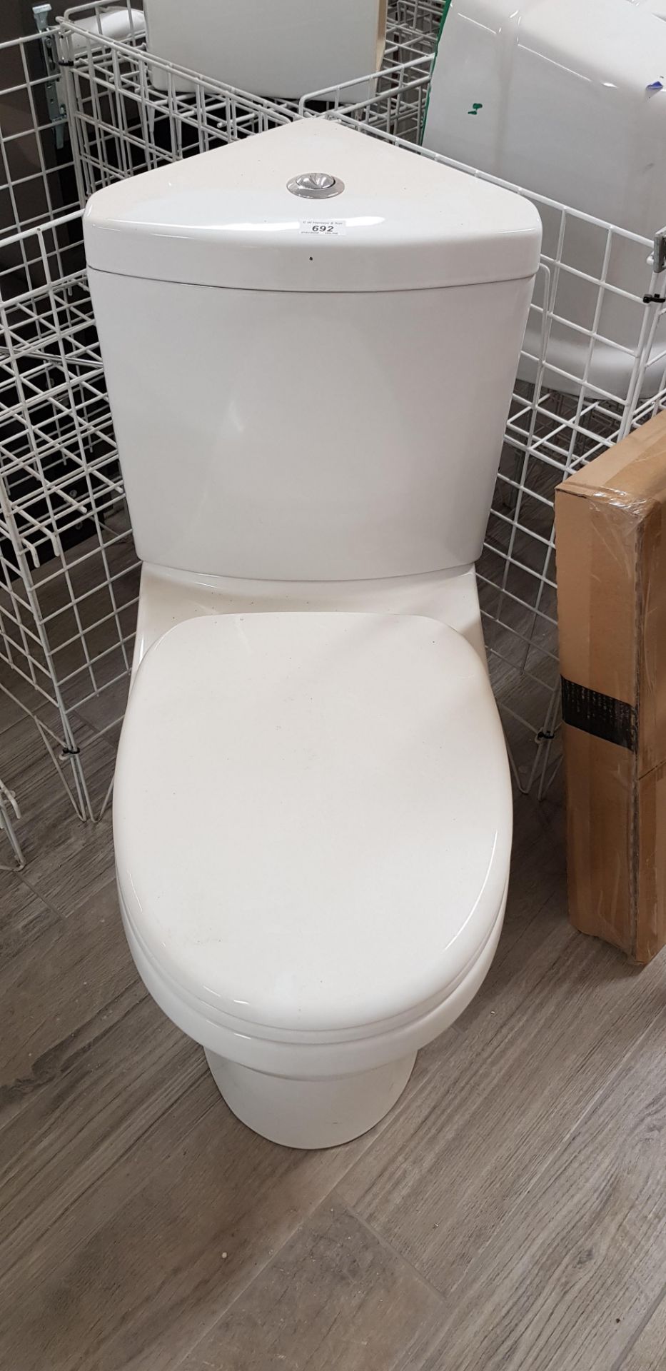 Modern dual flush corner toilet