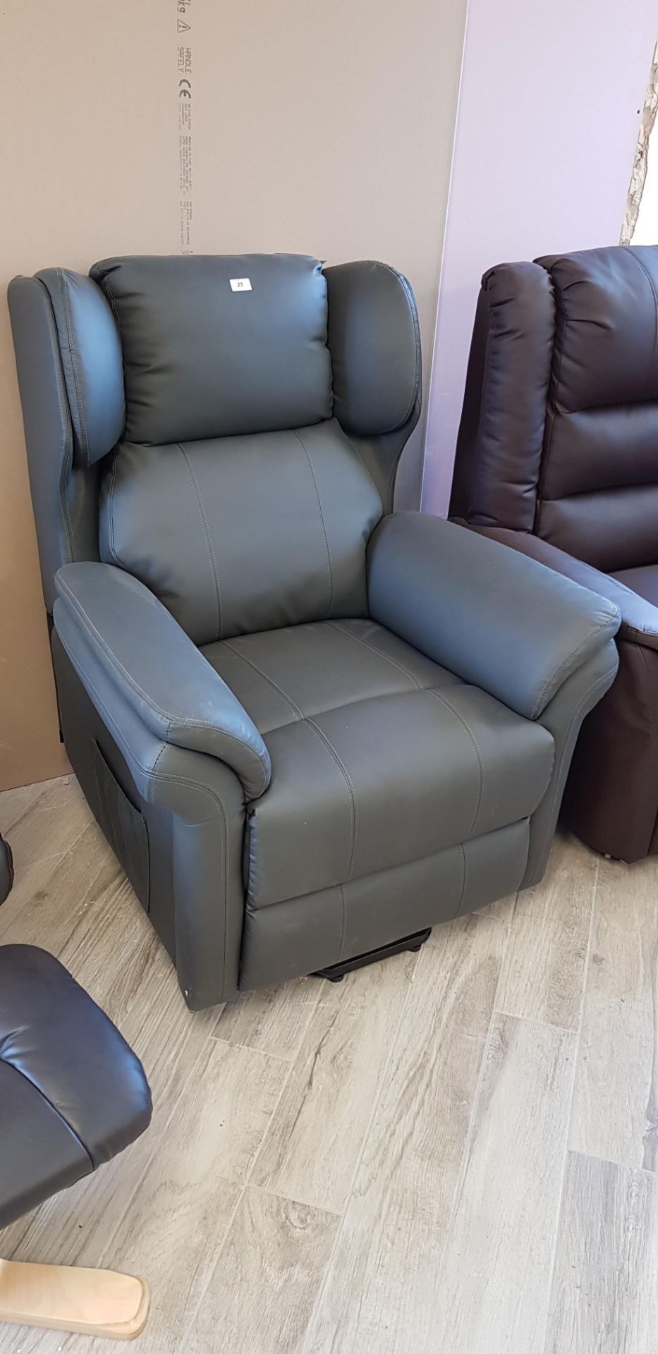 Grey electric recliner chair