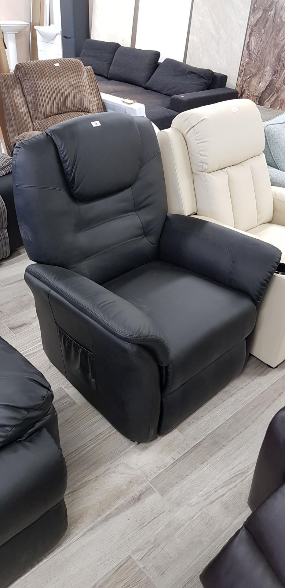 Black manual recliner chair