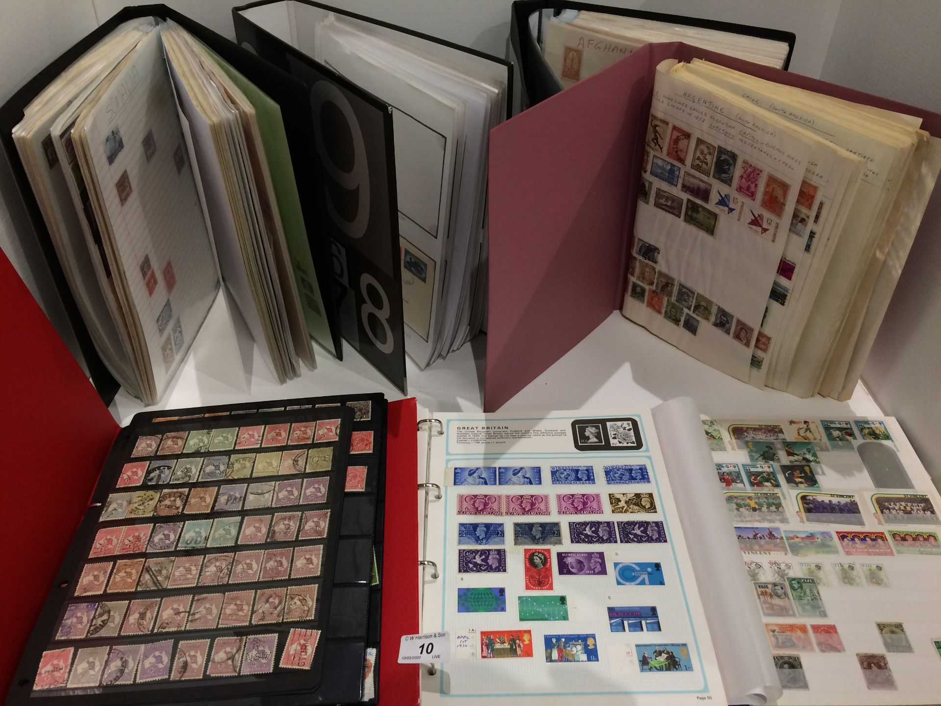 Seven albums of World Stamps - mainly second half 20th Century