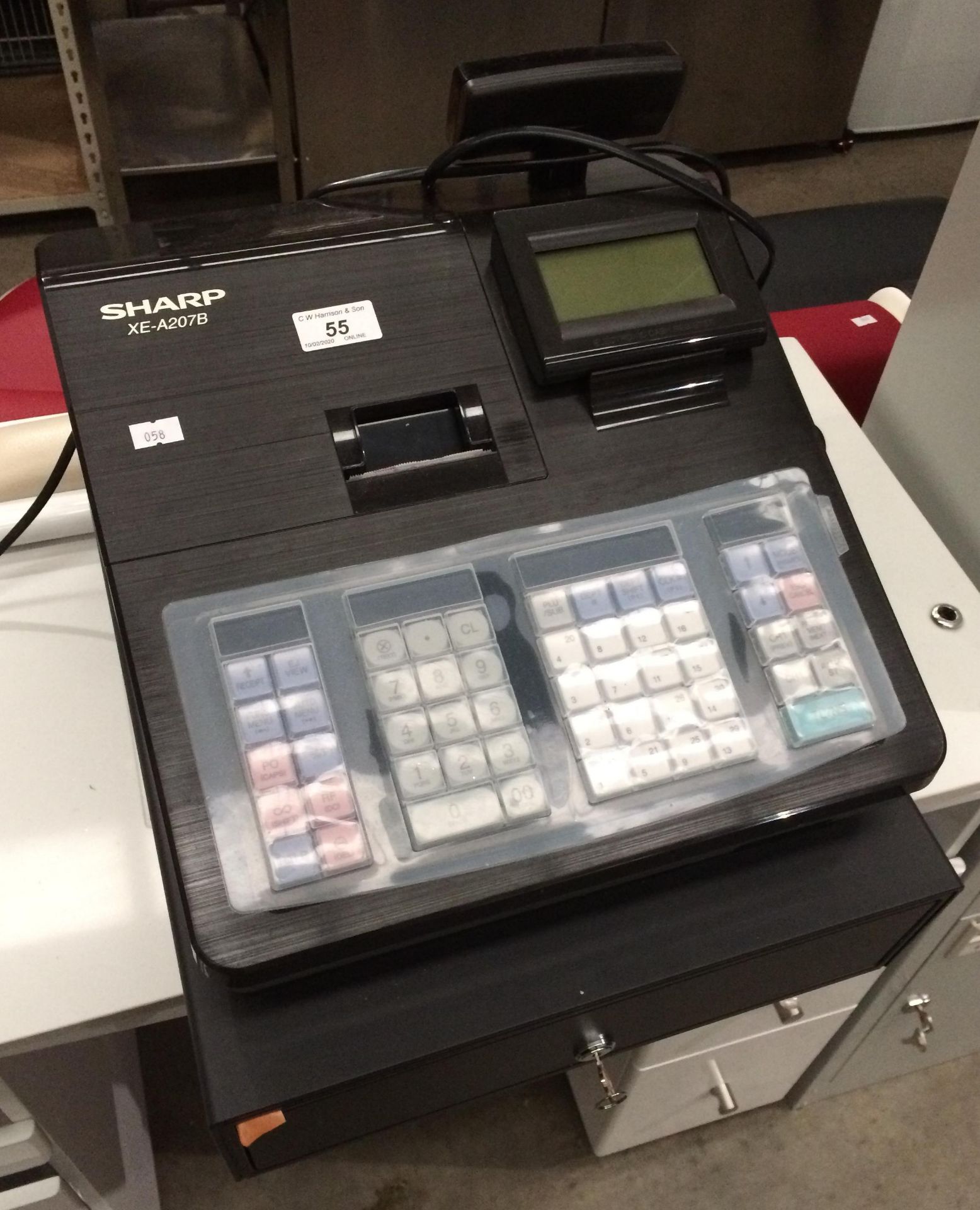 Sharp XE-A207B electronic cash register - 240v