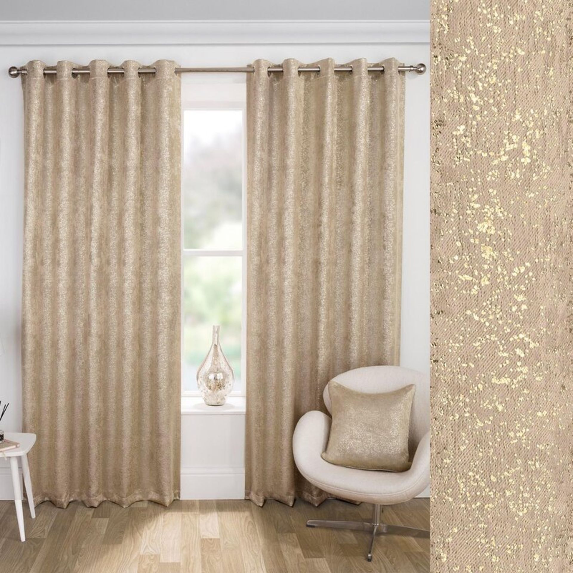 Desiree Eyelet Room Darkening Curtains b