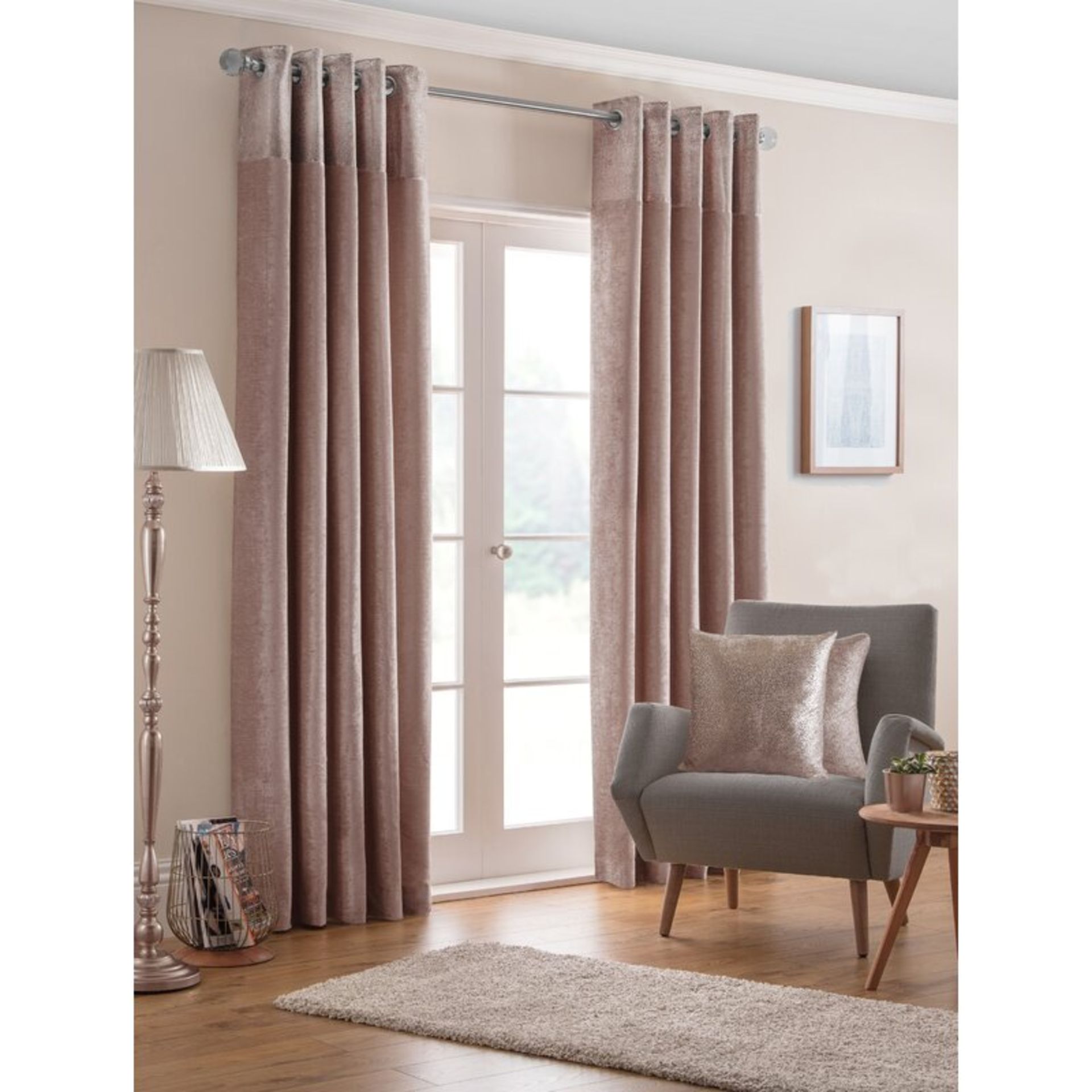 April Eyelet Room Darkening Curtain by R