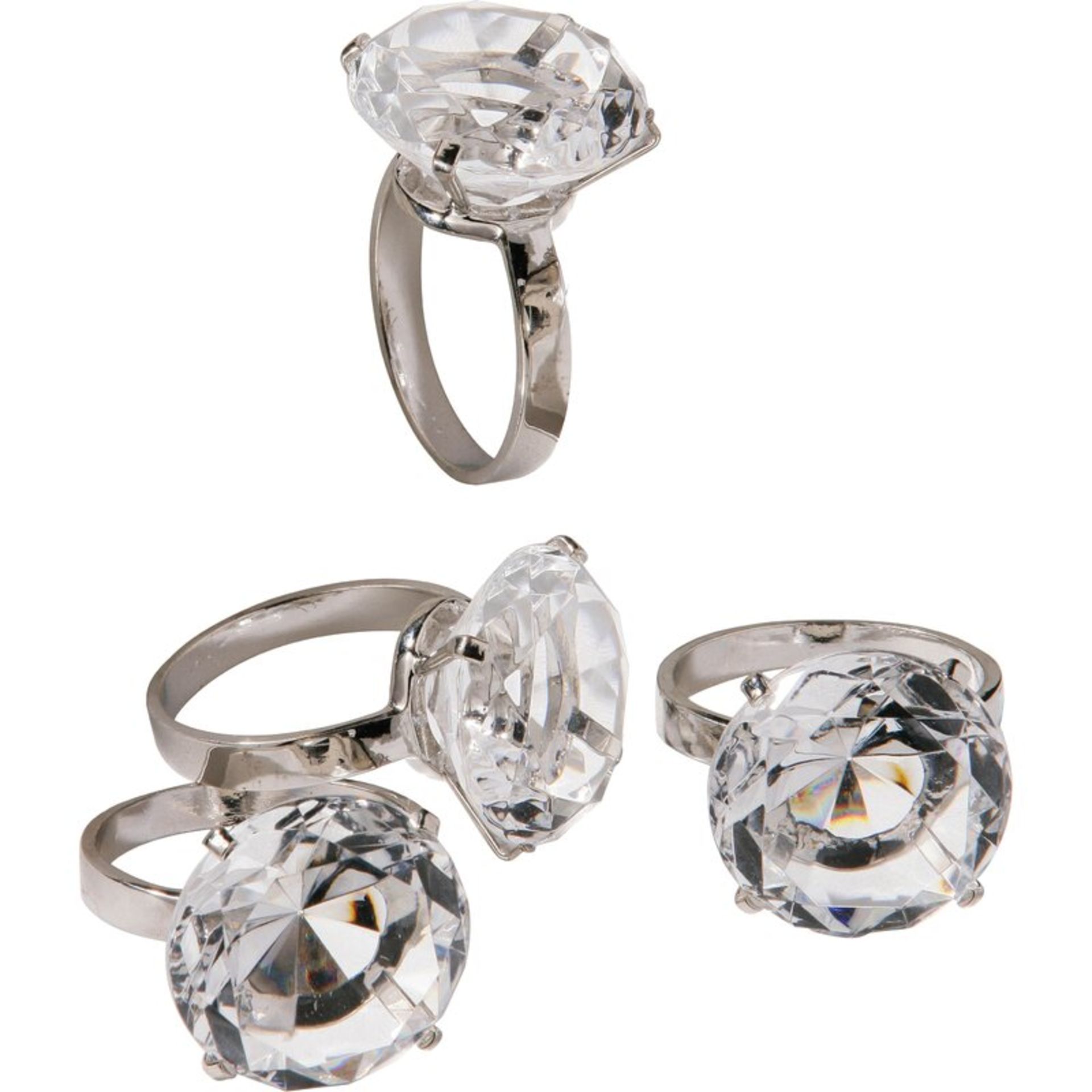 2 x sets of 4 Diamante Napkin Rings by Premier Housewares
