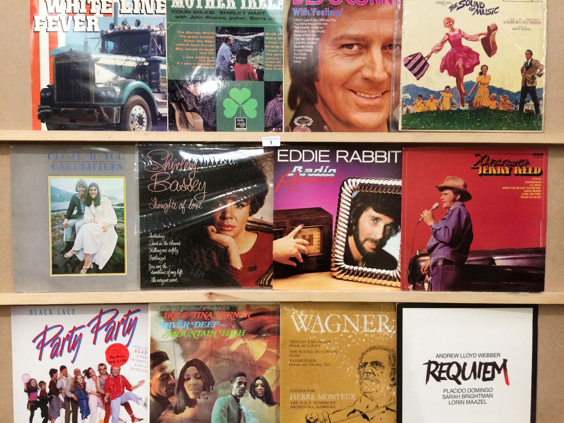 Contents to tray approximately 75 LP's - Easy Listening, Musicals etc.