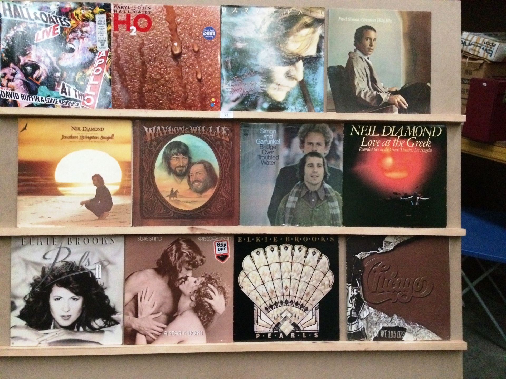 12 LP's - Neil Diamond, Hall and Oates, Elkie Brooks, Paul Simon etc.