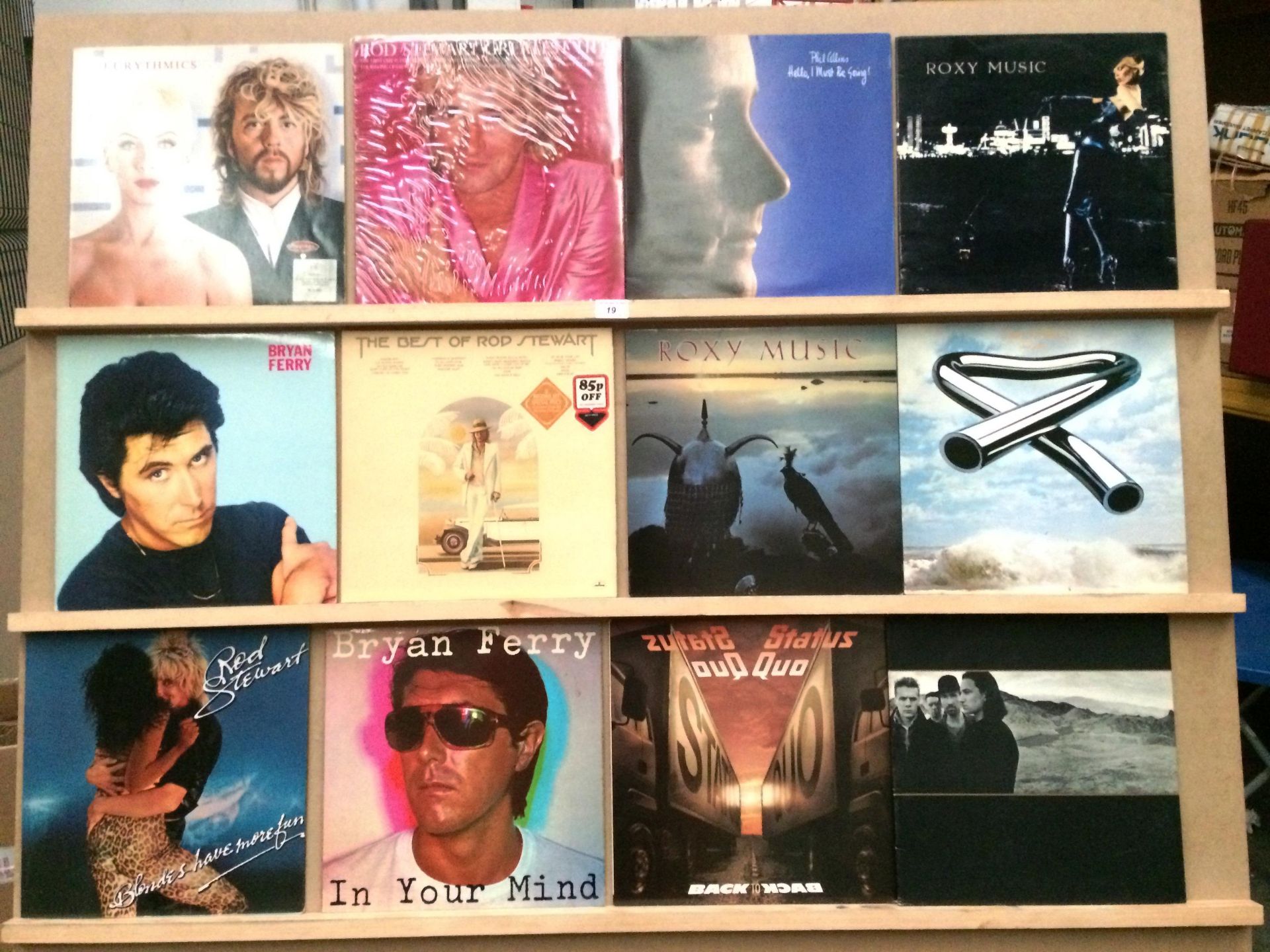 12 LP's - Rod Stewart, Bryan Ferry, U2, Mike Oldfield etc.