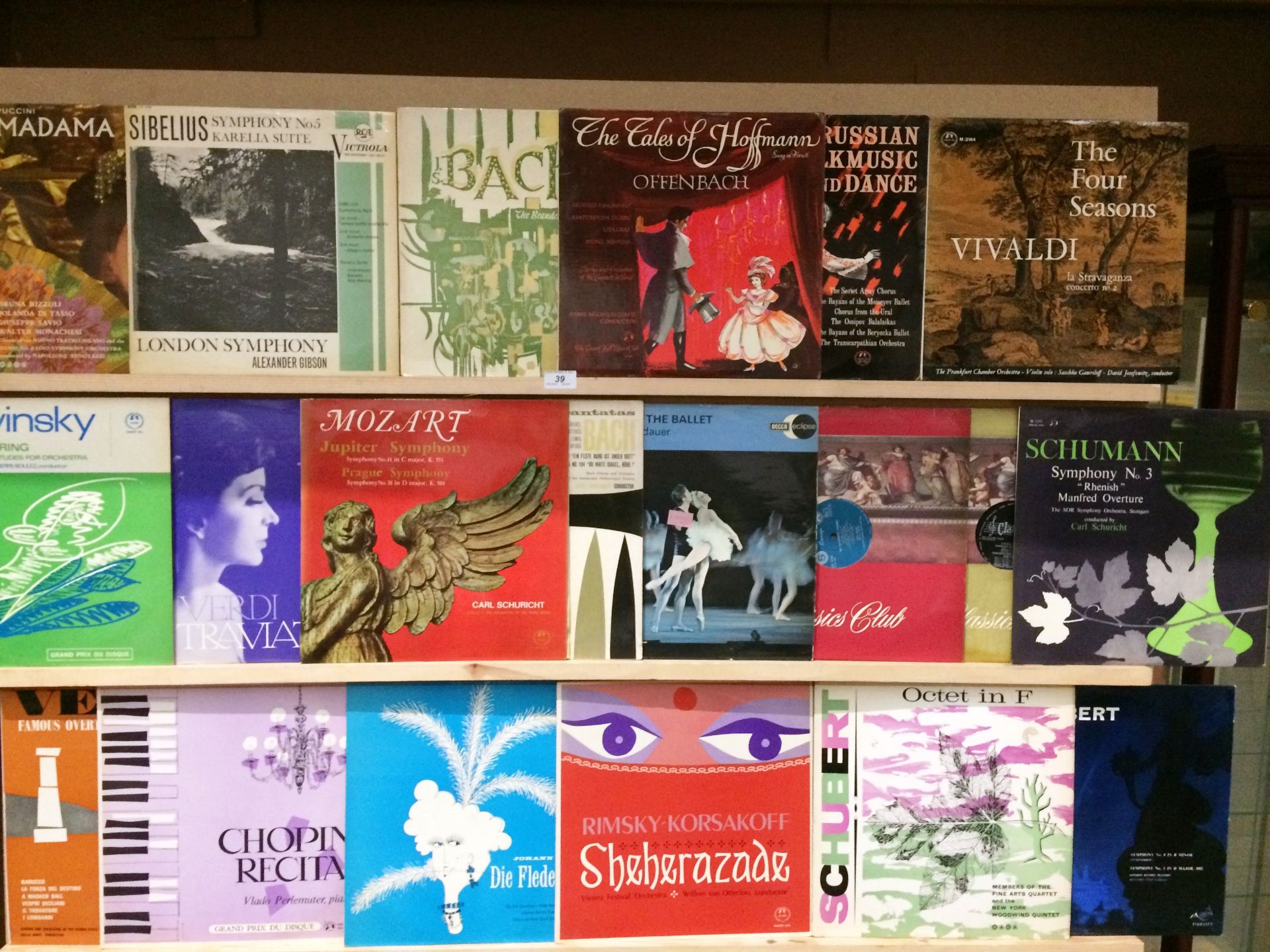 20 LP's - classical and opera - Bach, Vivaldi, Sibelius etc.