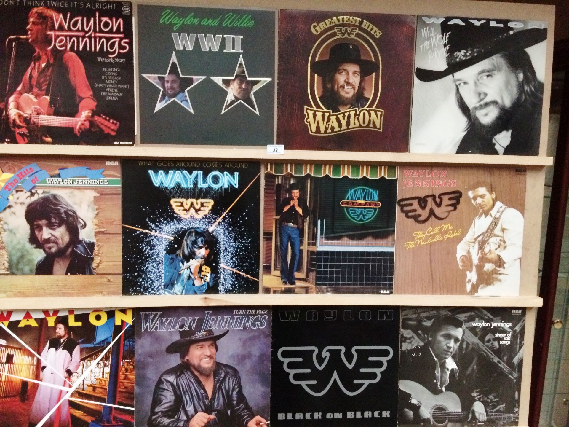 12 LP's - mainly Waylon Jennings