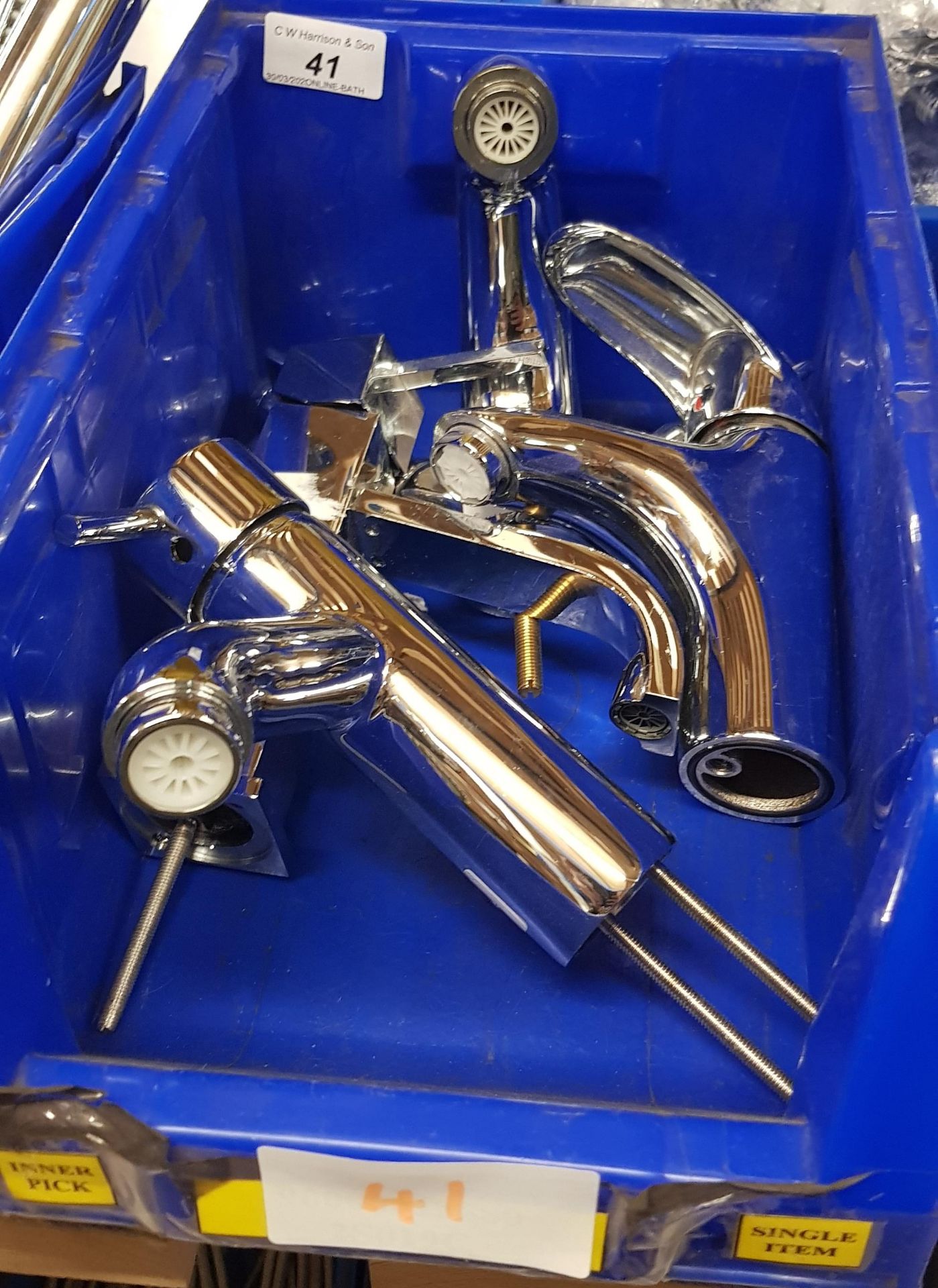 TRAY OF 4 X MIXED BASIN TAPS - Image 2 of 2