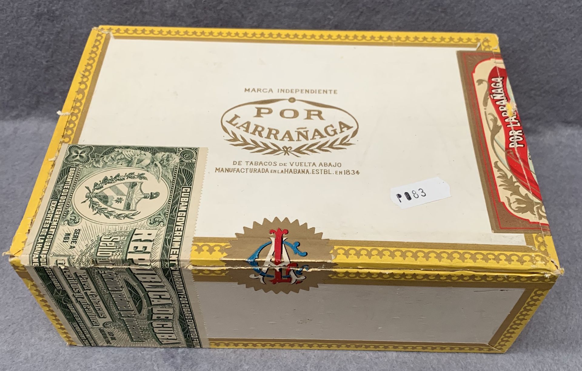 A box of 25 Larranaga Petit Lanceros Havana Cigars in presentation box (opened but contents - Image 2 of 2