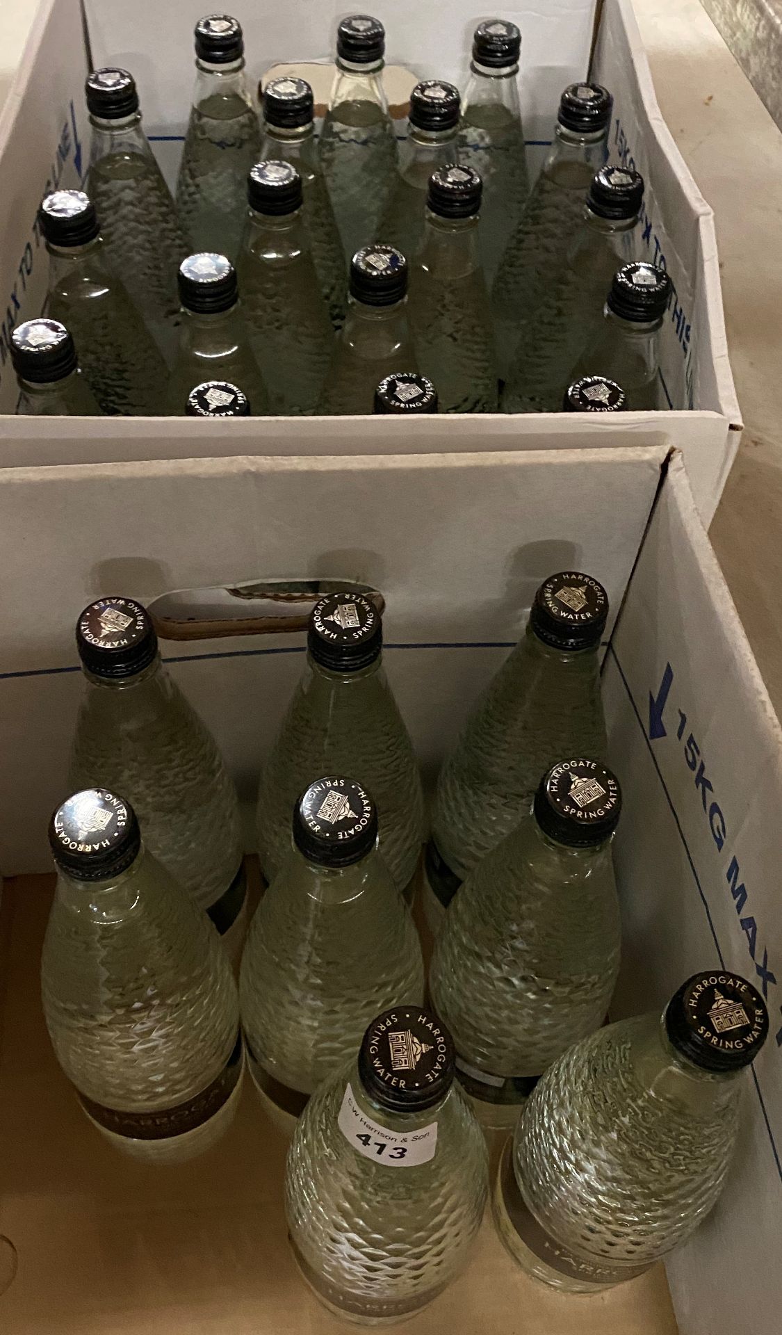 22 x 750ml bottles of assorted Still and Sparkling Bottles of Harrogate Water