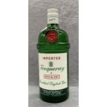 A 1 litre bottle of Imported Tanqueray Special Dry Distilled English Gin, alc 47.3% by vol (94.
