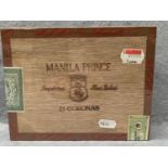 A sealed box of Manila Prince Imported Hand Rolled 25 Coronas cigars