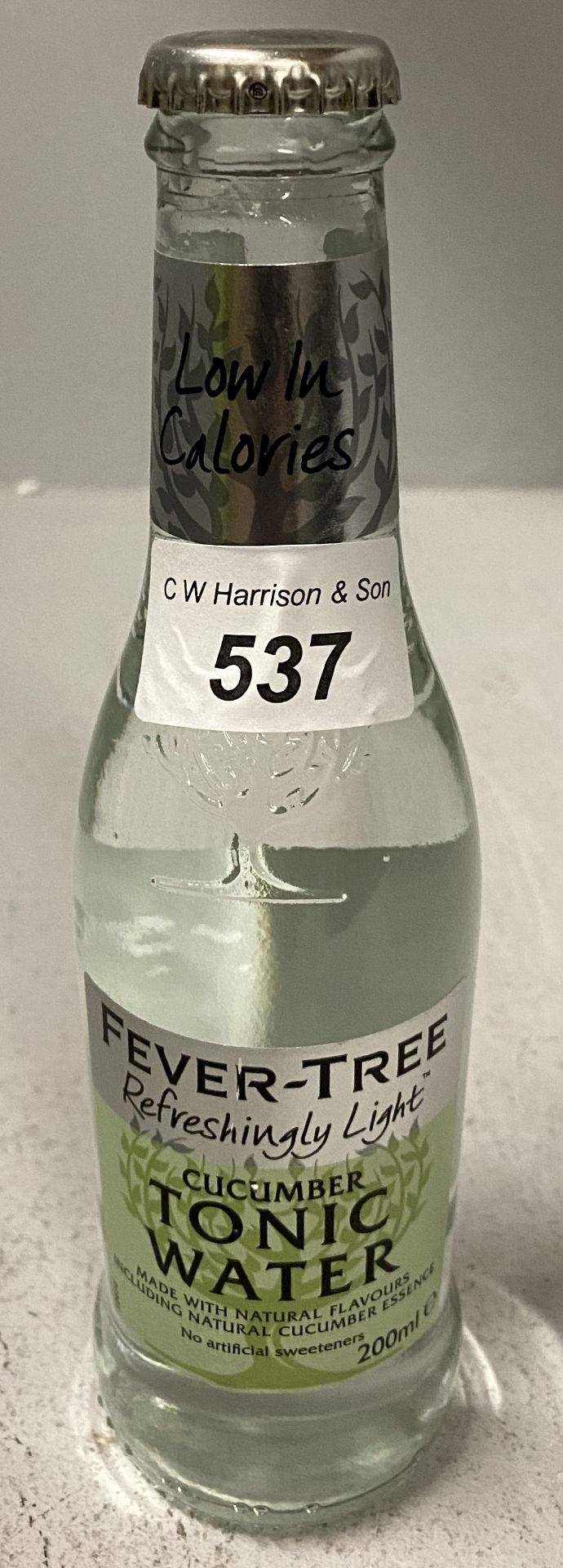 15 x 200ml bottles of Fever Tree Cucumber Tonic Water