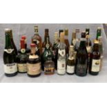 23 full and part bottles of wines, spirits,