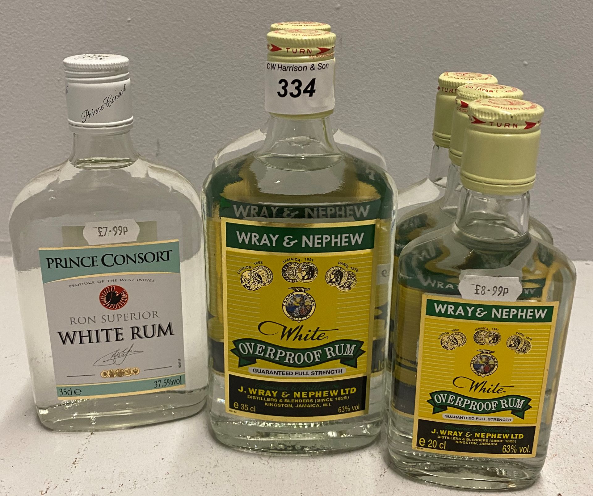 6 x assorted bottles of Rum - 2 x 35cl and 3 x 20cl bottles of Wray & Nephew Overproof Rum and a
