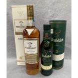 A 700ml bottle of The Macallan Gold Highland Single Malt Scotch Whisky in presentation box and a