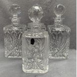 A Royal Doulton crystal decanter and three others (4)