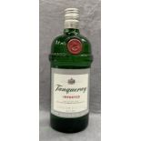 A 1 litre bottle of Imported Tanqueray London Dry Gin, alc 47.3% by vol (94.