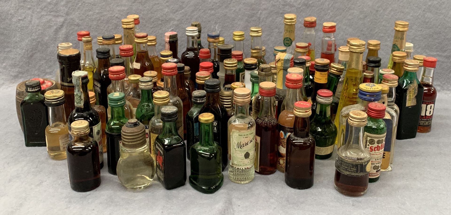 Approximately 95 full and part bottles of liqueur and spirit miniatures,