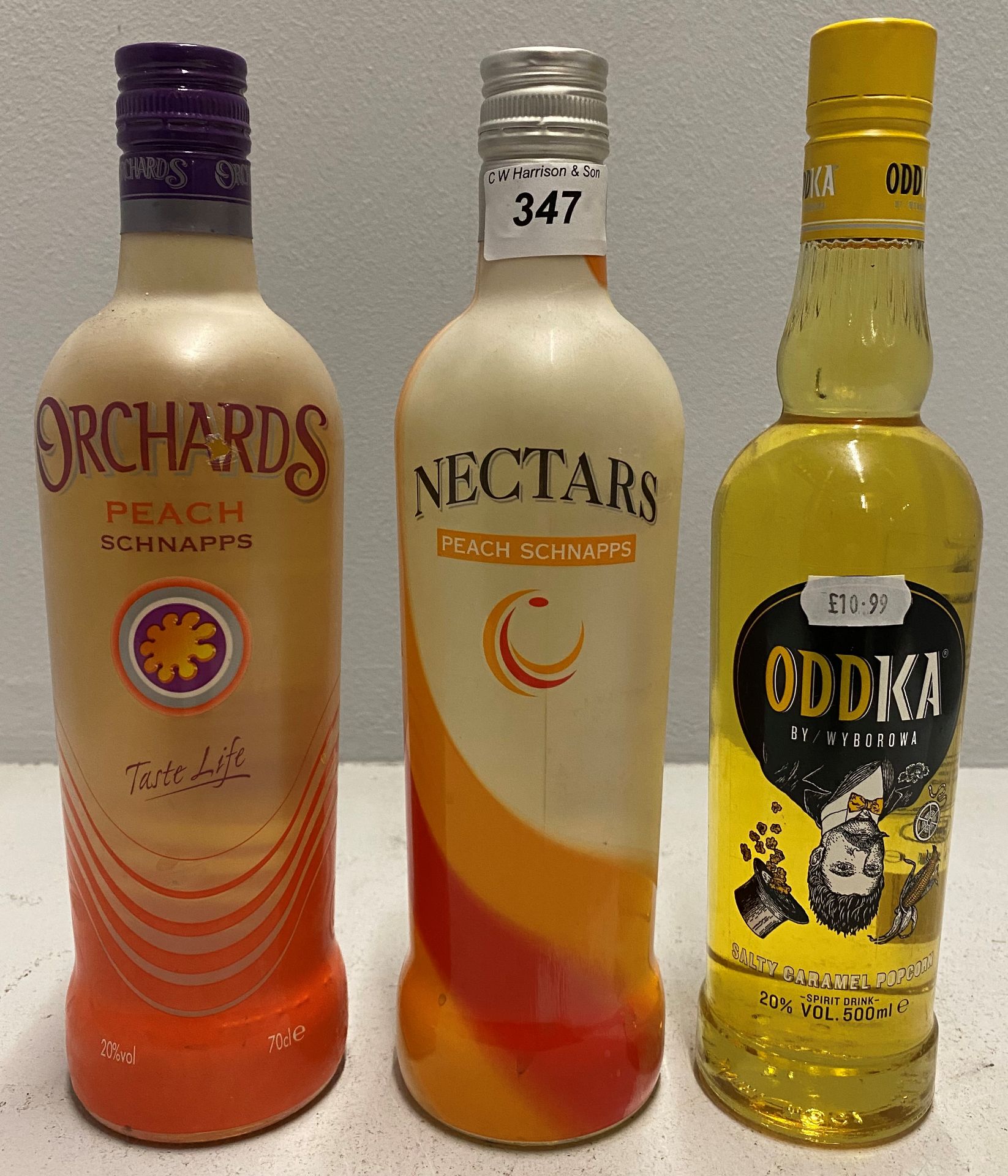 3 x assorted 50cl & 70cl bottles of Schnapps and Vodka